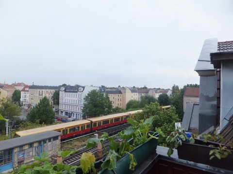 ベルリンの友達のフラット(シェアルーム)からみた景色