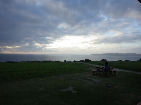 ミルミル本舗からの夕日の景色：石垣島