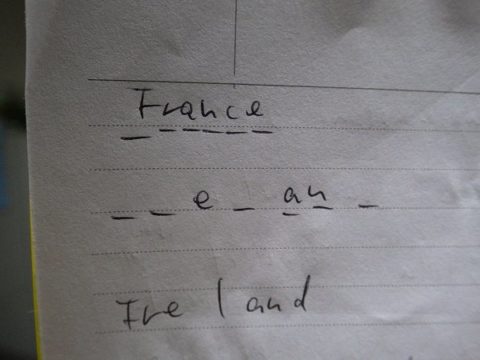 ギャップに入る単語を想像して国名をあてるゲーム:タイ語学学校