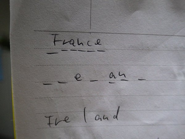 ギャップに入る単語を想像して国名をあてるゲーム:タイ語学学校